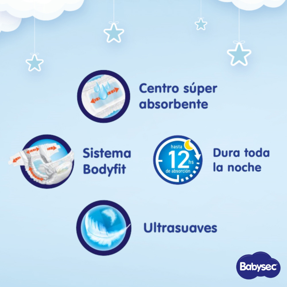 Babysec pañal para bebé súper premium talla XXG