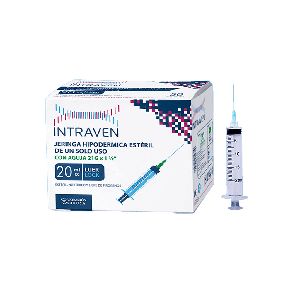 Jeringa Descartable 20Ml C/A 21X1 1/2 Intraven Jeringa Descartable 20Ml C/A 21X1 1/2 Intraven