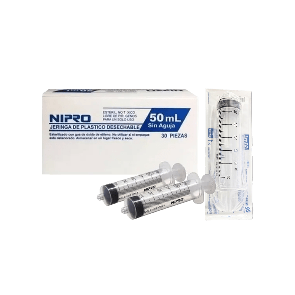 Jeringa Descartable Punta Rosca Nipro 50 Ml S/A Jeringa Descartable Punta Rosca Nipro 50 Ml S/A