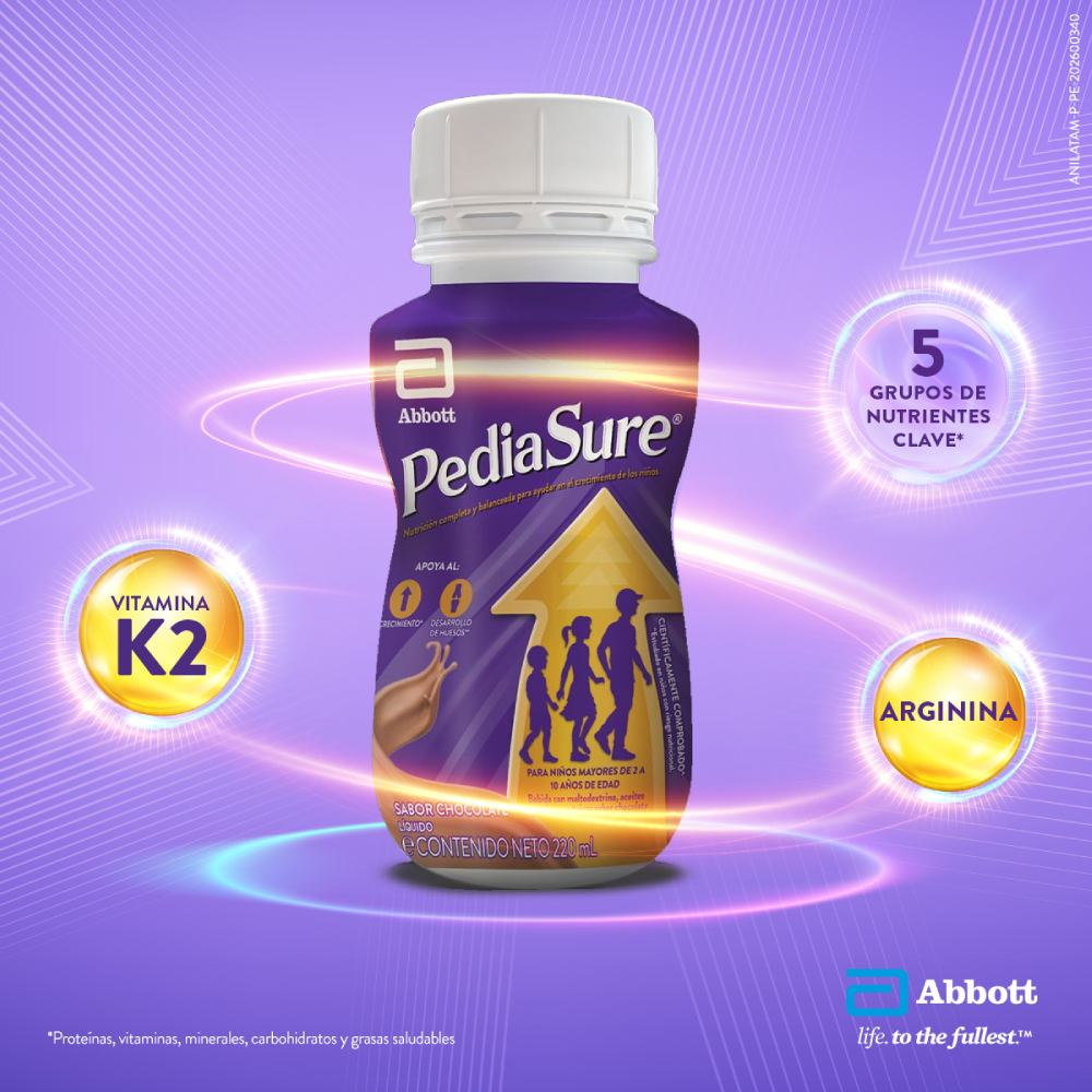 Pack 12 Pediasure Líquido Chocolate 220ml Pack 12 Pediasure Líquido Chocolate 220ml