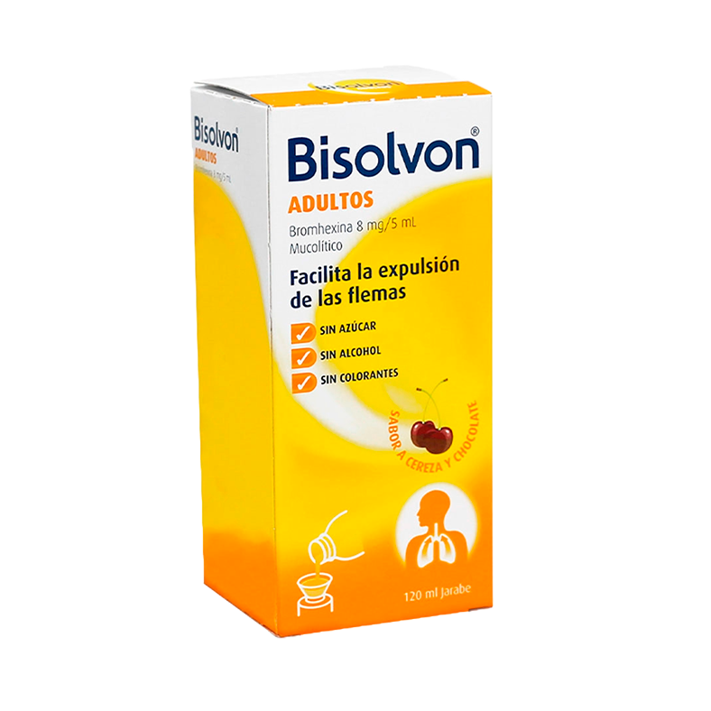 Bisolvon 8mg/5ml jarabe frasco x120 ml.
