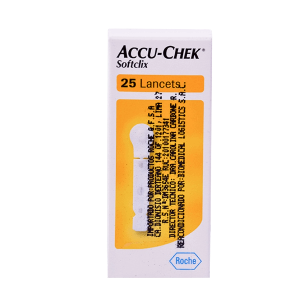Accu-chek Softclix lanceta caja x25 und. Accu-chek Softclix lanceta caja x25 und.