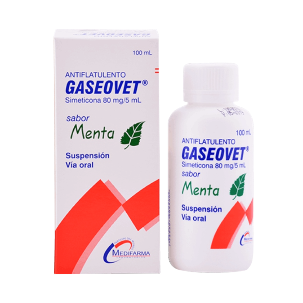Gaseovet 80mg/5ml Suspensión Oral Menta Gaseovet 80mg/5ml Suspensión Oral Menta