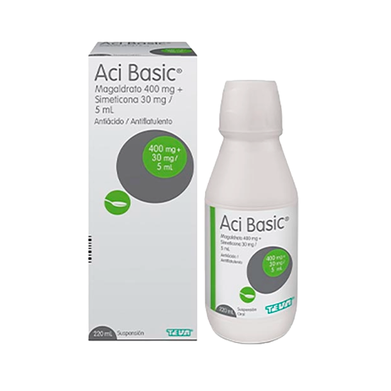 Aci basic 400 mg/30mg/5ml suspensión frasco x220 ml.