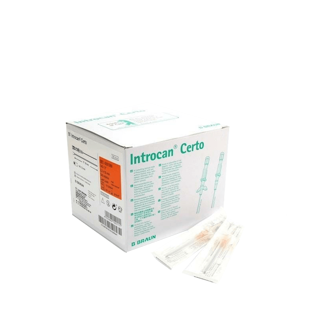 Catéter Intravenoso Periférico Introcan N° 22G X 1 ”
