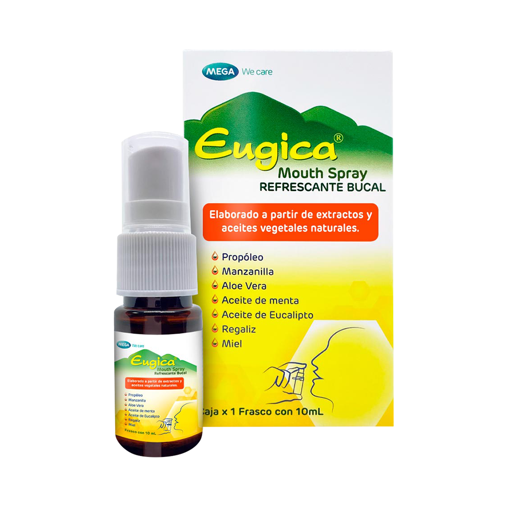 Eugica spray refrescante bucal frasco x10ml.