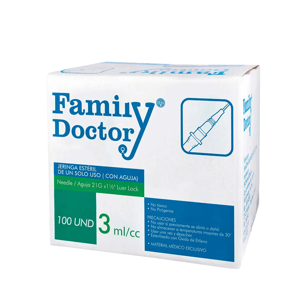 Jeringa Descartable 3Ml  C/A 21GX1/2 Family Doctor