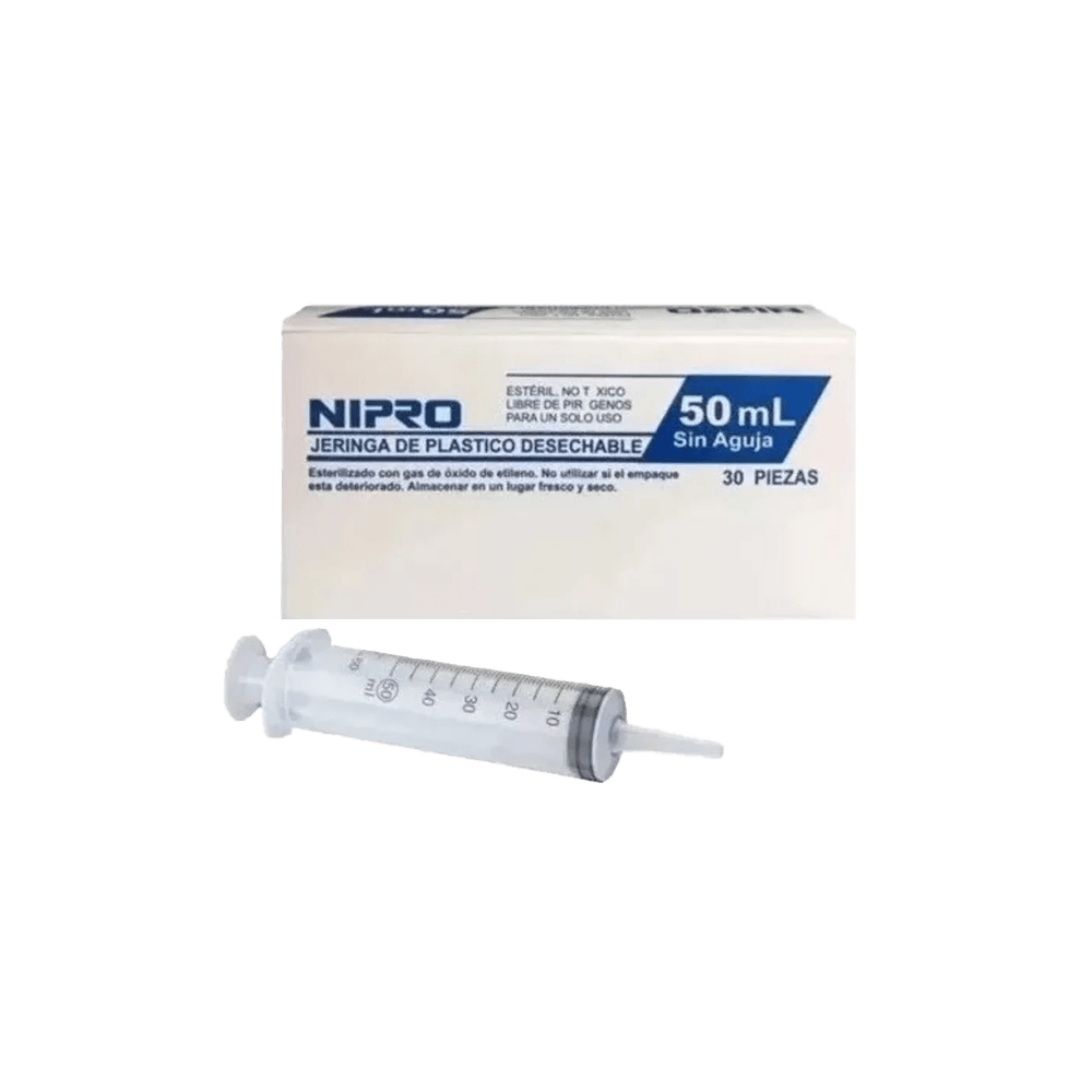 Jeringa Descartable Para Irrigación Punta Catéter Nipro X 50Ml 