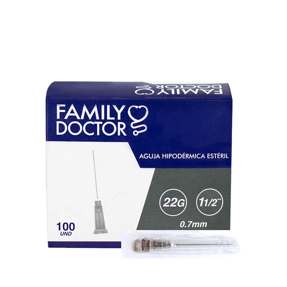 Aguja Hipodérmica 22G 1 X 0.7Mm Family Doctor Aguja Hipodérmica 22G 1 X 0.7Mm Family Doctor