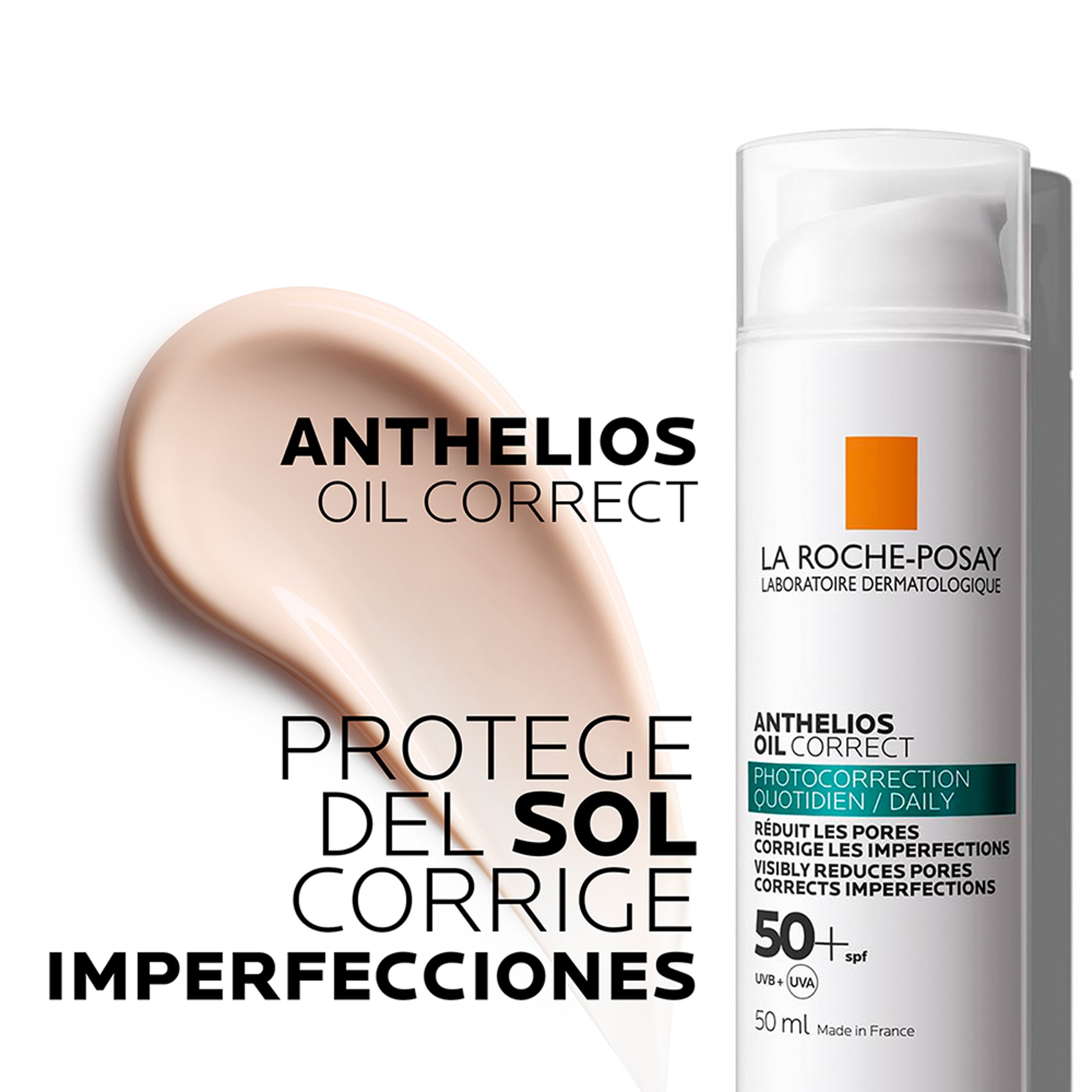 Protector Solar La Roche Posay Anti-imperfecciones Anthelios Oil Correct FPS 50+ Frasco x50ml.