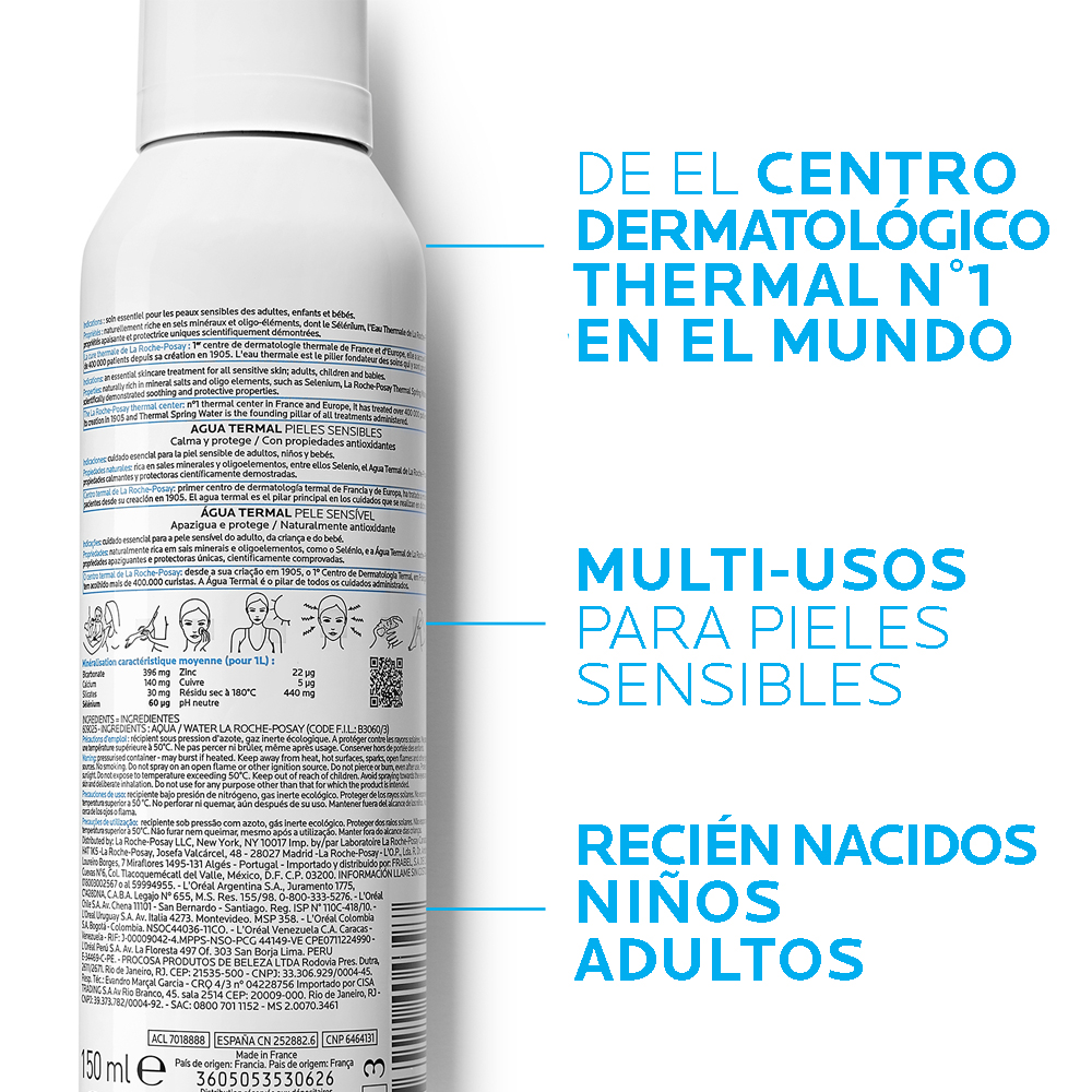 Agua Termal Calmante La Roche Posay Frasco x150ml.