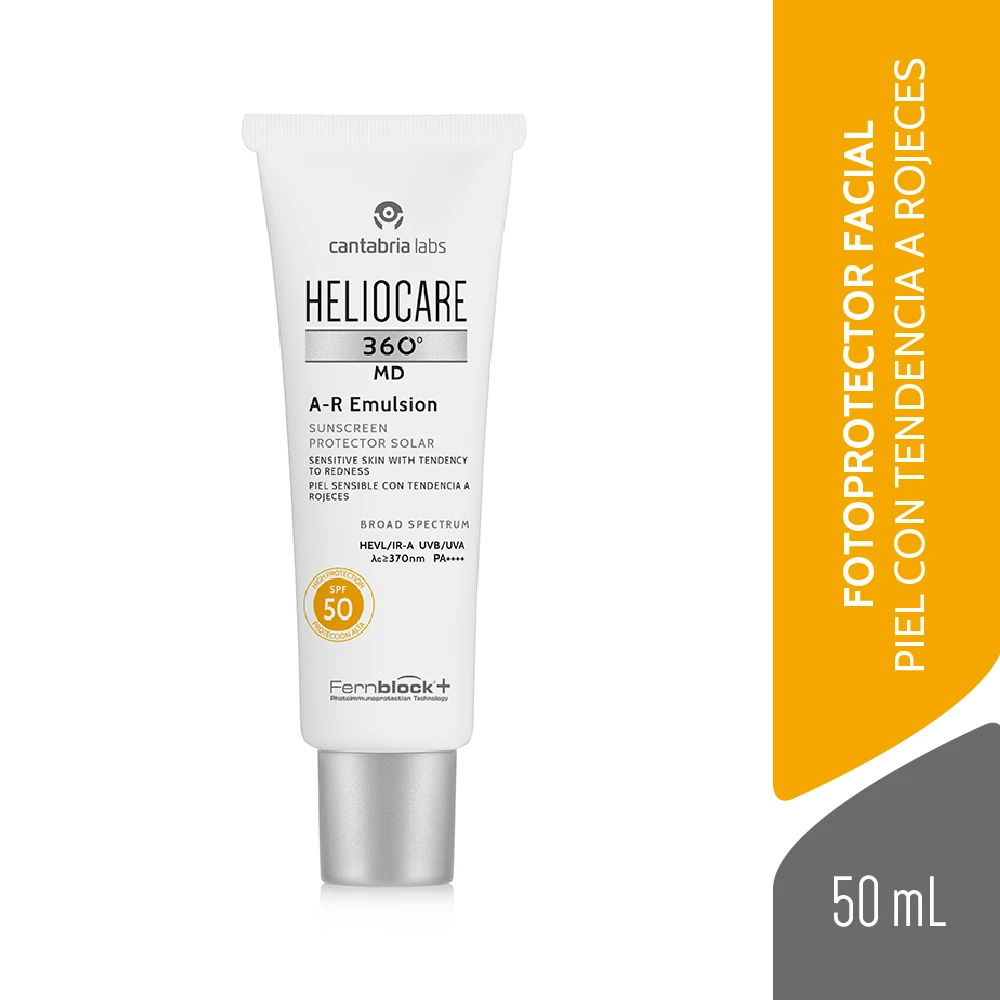 Fotoprotector Facial Heliocare 360° MD A-R Emulsion para Piel Sensible con Tendencia a Rojeces SPF 50+