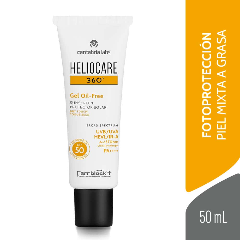 Fotoprotector Facial Heliocare 360° Gel Oil-Free SPF 50 para Piel Mixta a Grasa