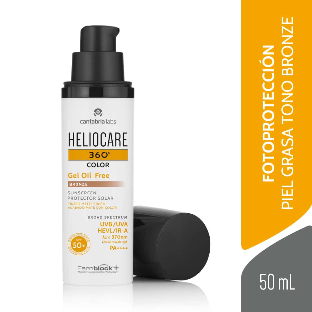 Fotoprotector Facial Heliocare 360° Gel Oil-Free Tono Bronze SPF 50+