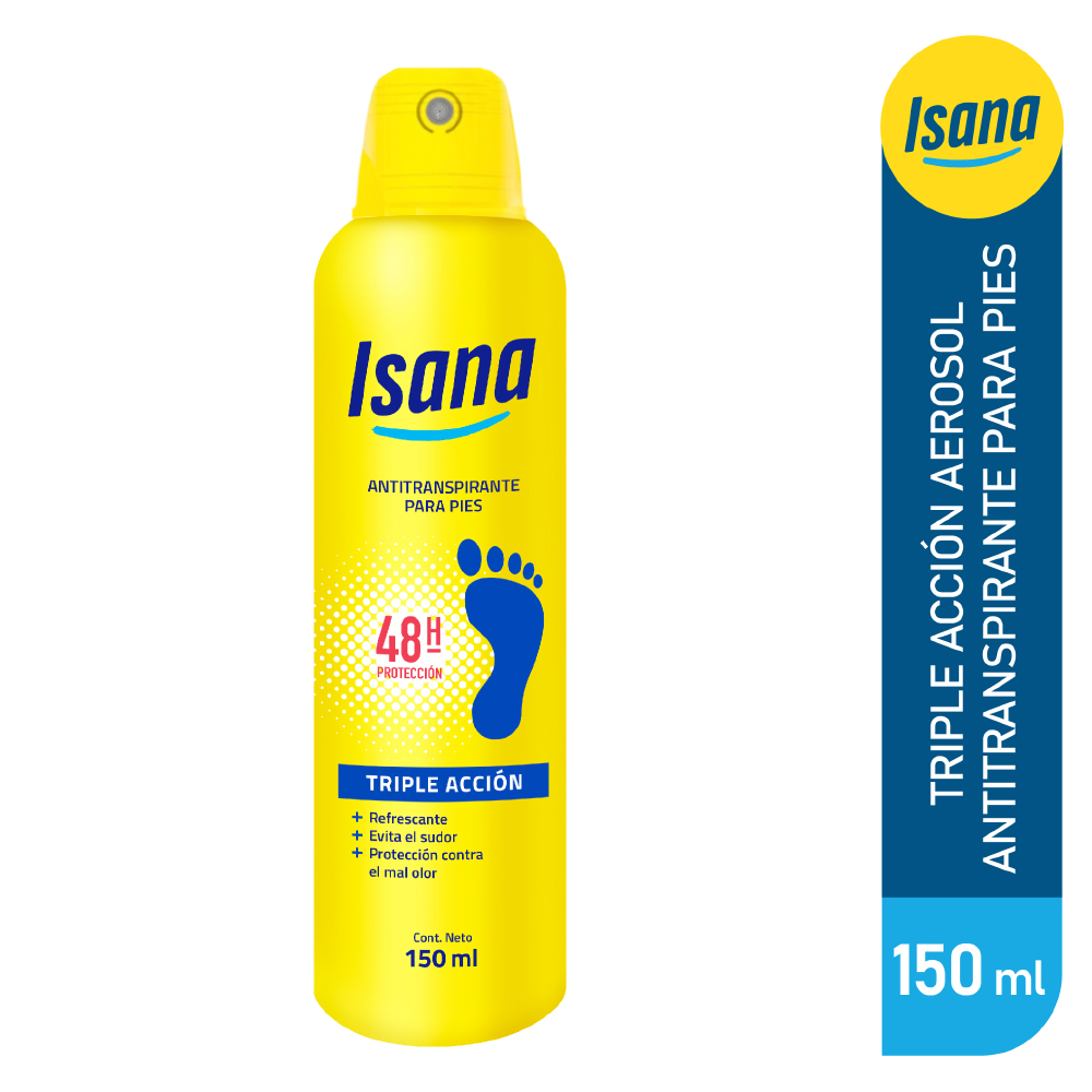 Isana Antitranspirante Triple Accion Frasco x 150 ml.