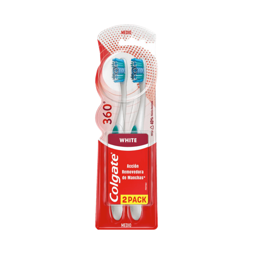 Cepillo Dental Colgate 360 Luminous White Medio