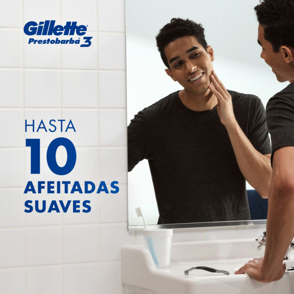 Gillette máquina de afeitar descartable prestobarba3