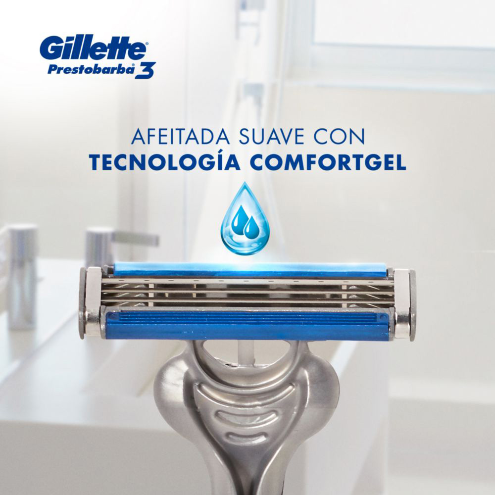 Gillette máquina de afeitar descartable prestobarba3