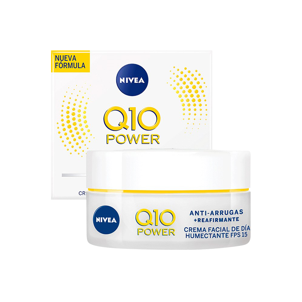 Crema Facial Antiarrugas Nivea + Reafirmante Q10 Día FPS15 Crema Facial Antiarrugas Nivea + Reafirmante Q10 Día FPS15