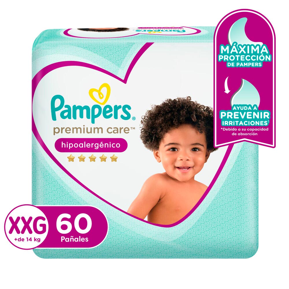 Pampers pañal para bebé premium care talla XXG