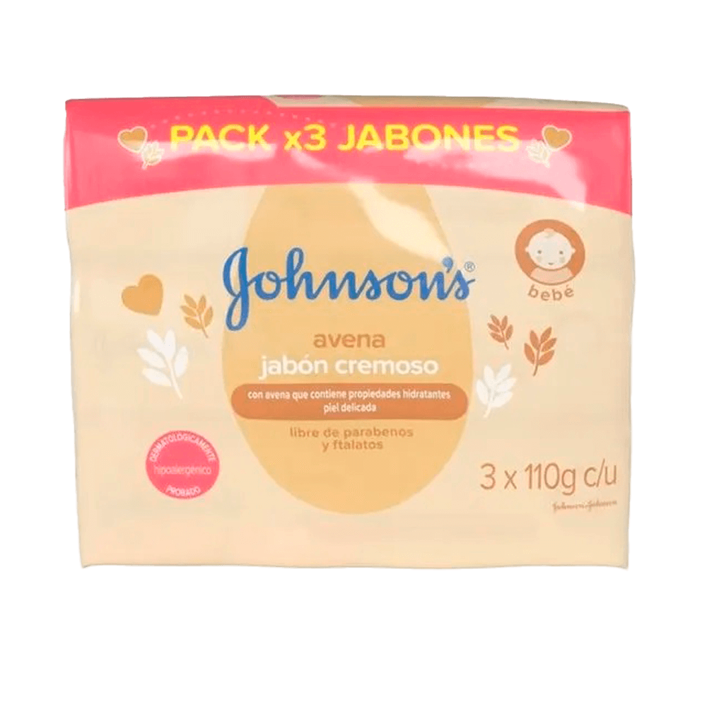 Jabón en Barra Johnsons Baby Cremoso Avena