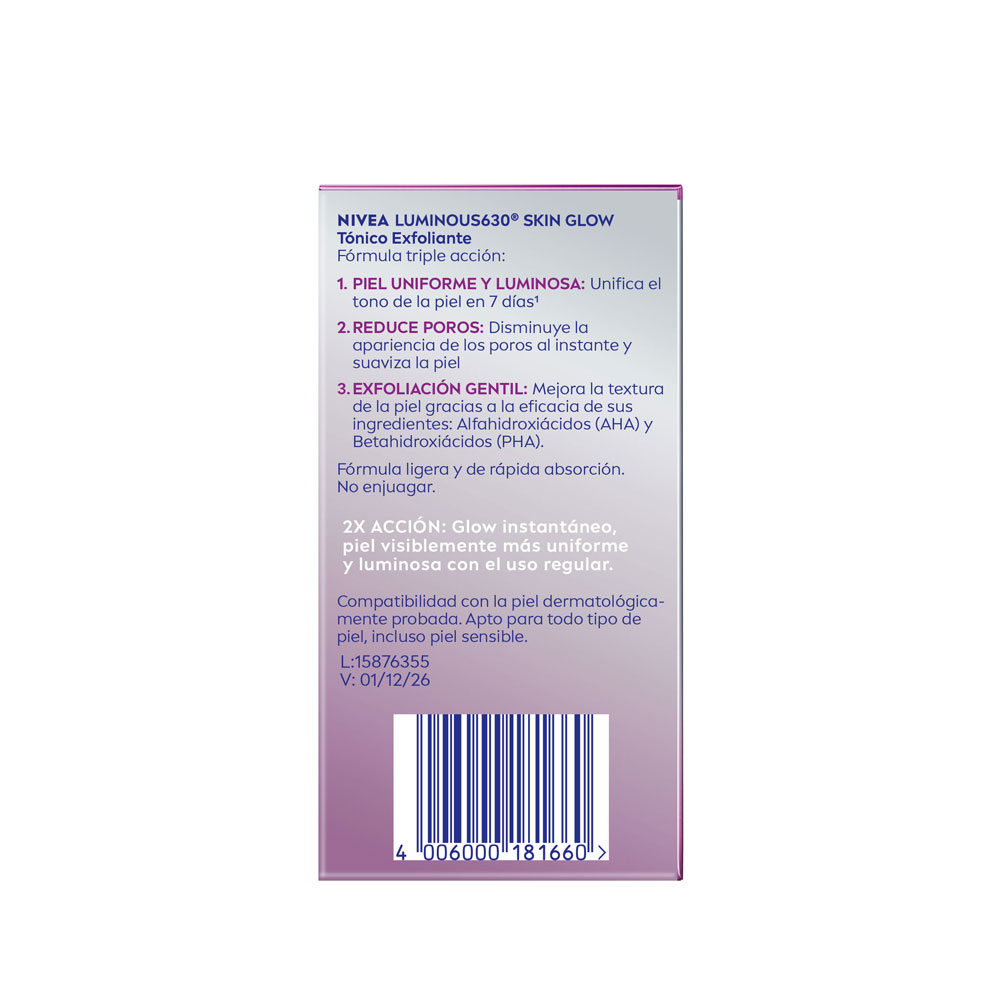 Nivea Luminous Skin Glow Tonic Exfoliante