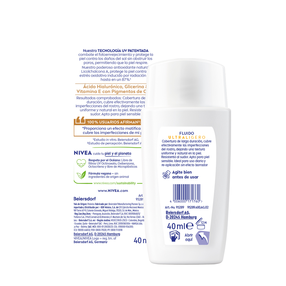 Protector Solar Facial NIvea Uv Fluido Diario Con Color Protector Solar Facial NIvea Uv Fluido Diario Con Color