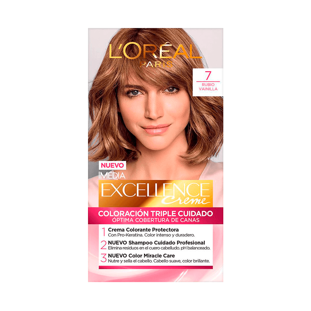 Tinte para Cabello Excellence Tono 7 Rubio Vainilla