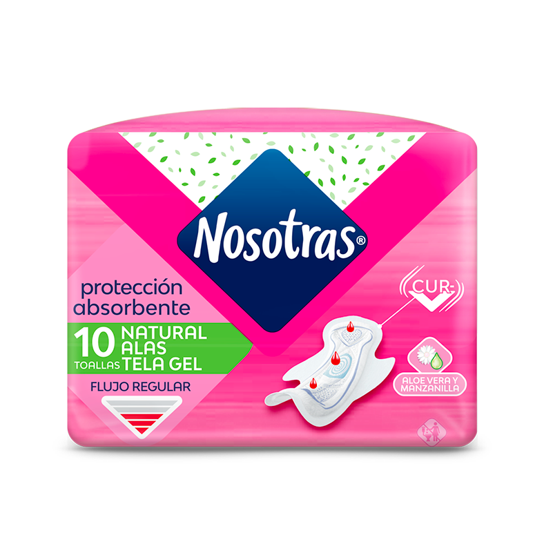 Toallas higiénicas Natural alas tela gel