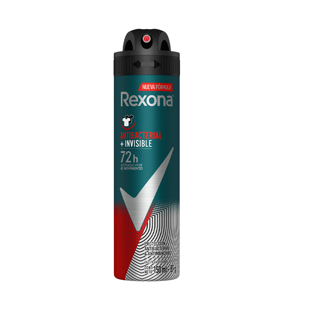 Desodorante Spray Rexona Men Antibacterial Invisible