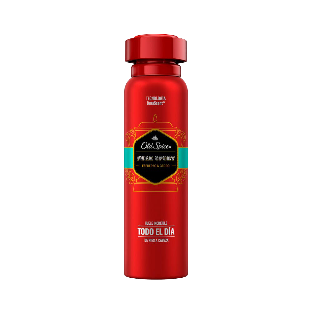 Old spice desodorante body spray para hombre pure sport frasco x150ml.