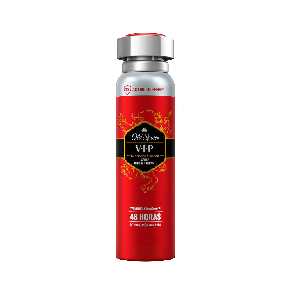 Old spice desodorante antitranspirante en aerosol para hombre vip frasco 150ml.