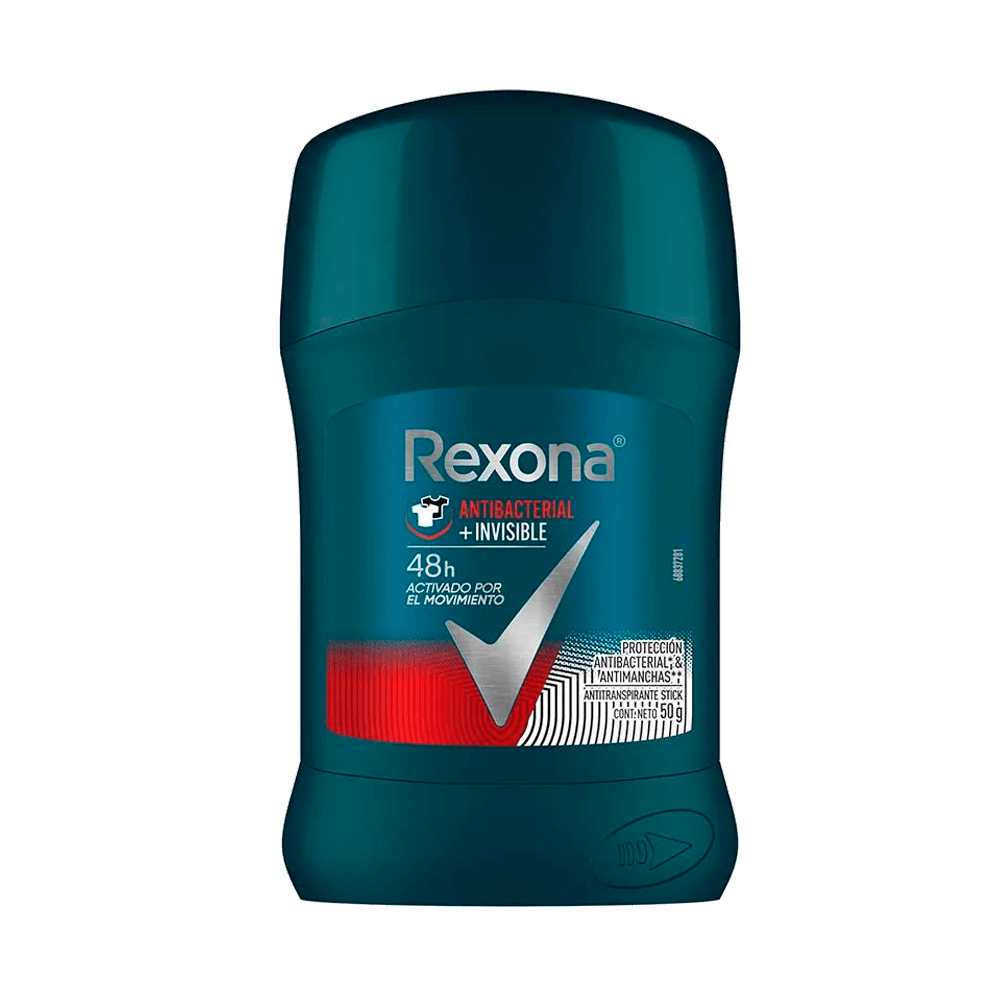 Desodorante en Barra Rexona Men Antibacterial Invisible