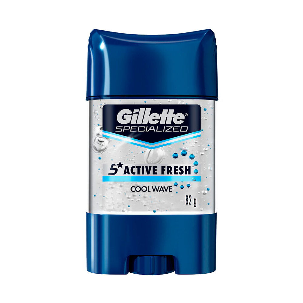 Gillette desodorante antitranspirante en gel para hombre power beads cool wave frasco 82gr.