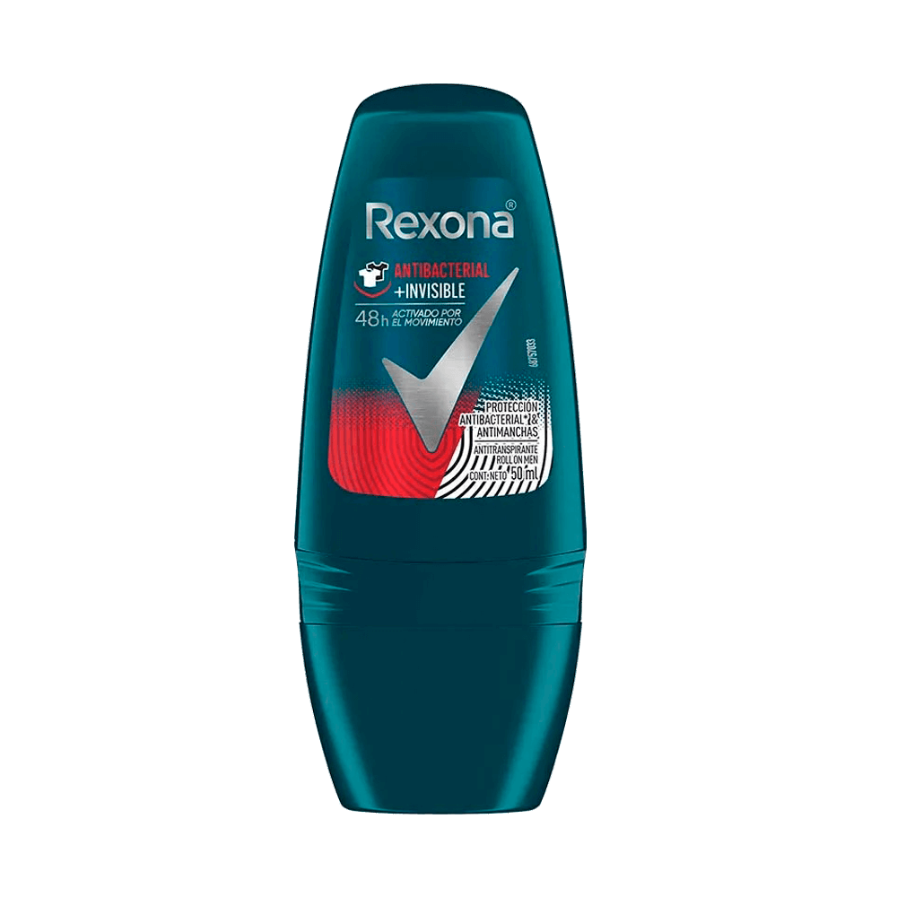 Desodorante Roll On Rexona Men Antibacterial Invisible