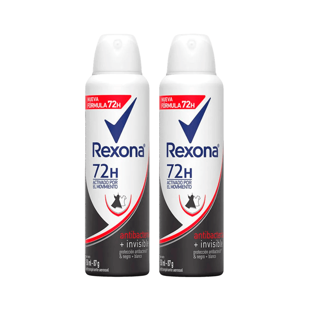 Rexona Desodorante En Aerosol Para Mujer Antibacterial Invisible Frasco 150ml