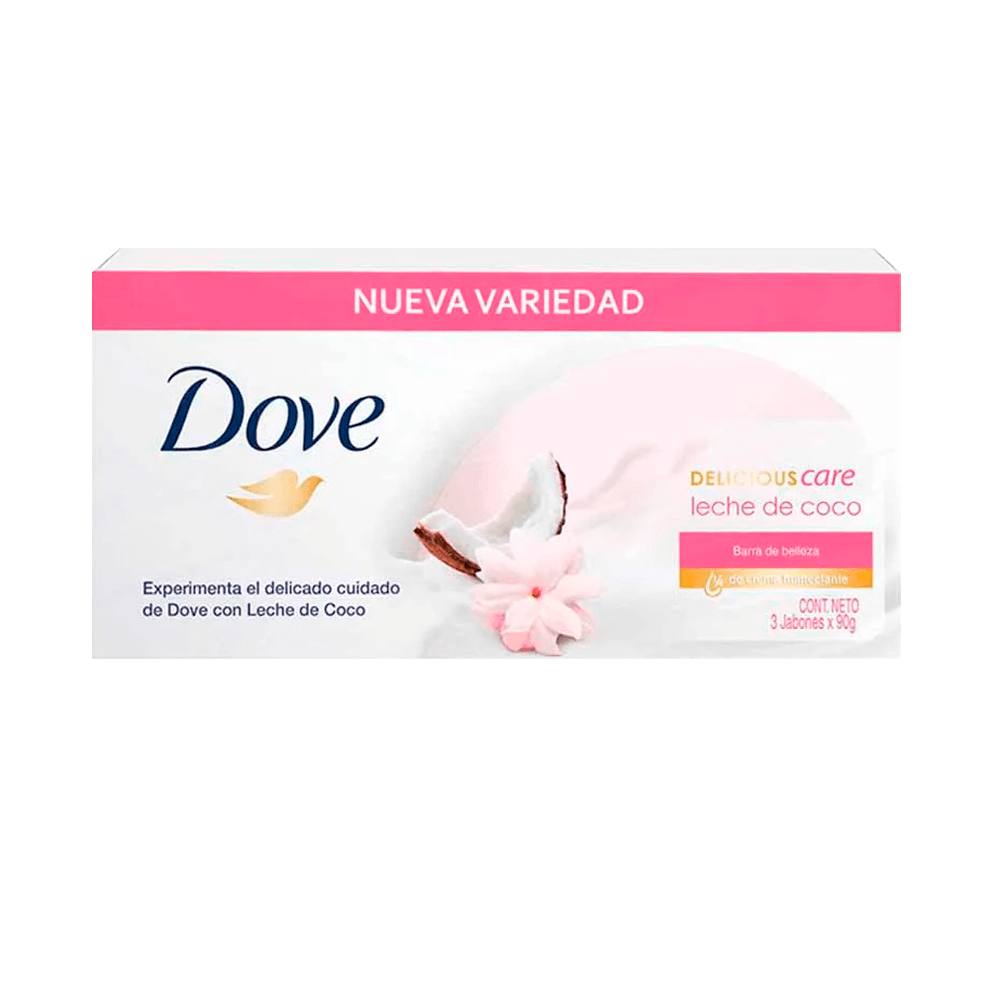 Jabón en Barra Dove Leche de Coco 90gr