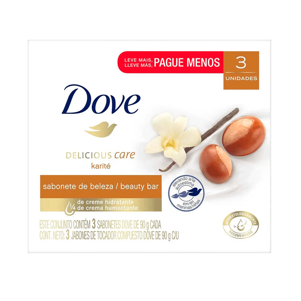 Jabón en Barra Dove Karité y Vainilla 90gr Jabón en Barra Dove Karité y Vainilla 90gr