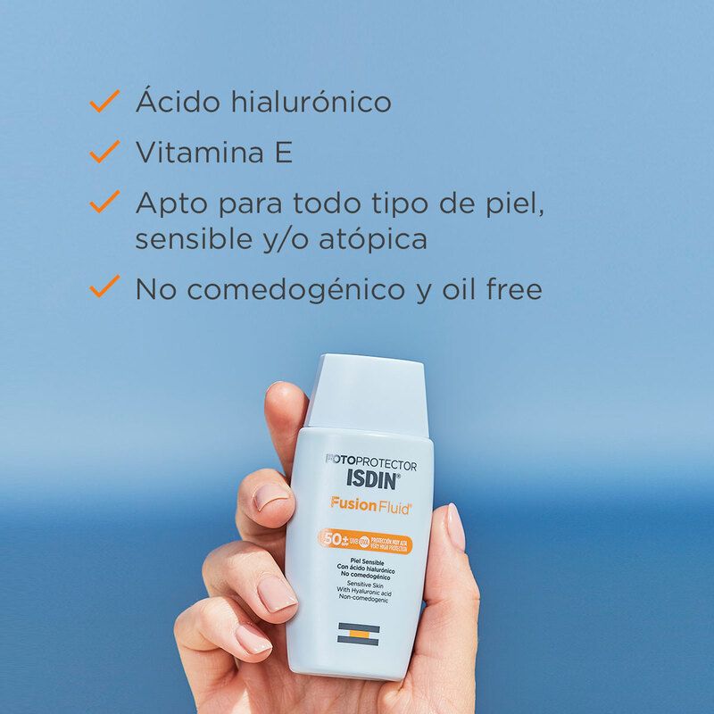 Fotoprotector Fusion Fluido Ultraligero SPF 50 , piel normal a seca