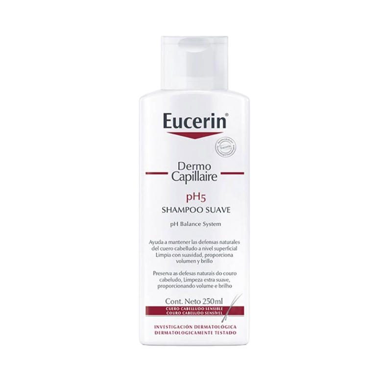 Eucerin dermo capillaire ph5 shampoo suave frasco 250 ml. Eucerin dermo capillaire ph5 shampoo suave frasco 250 ml.
