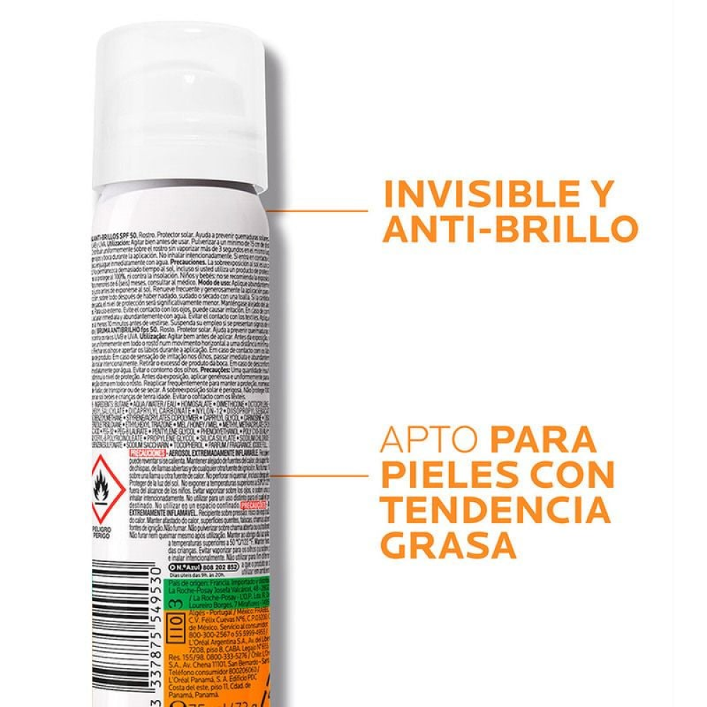 Fotoprotector Anthelios Bruma Spray Frasco x75ml La Roche Posay Fotoprotector Anthelios Bruma Spray Frasco x75ml La Roche Posay