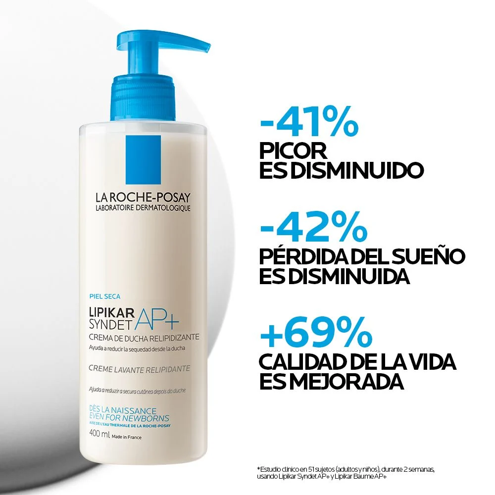 Lipikar Syndet crema de ducha La Roche Posay frasco x400 ml.