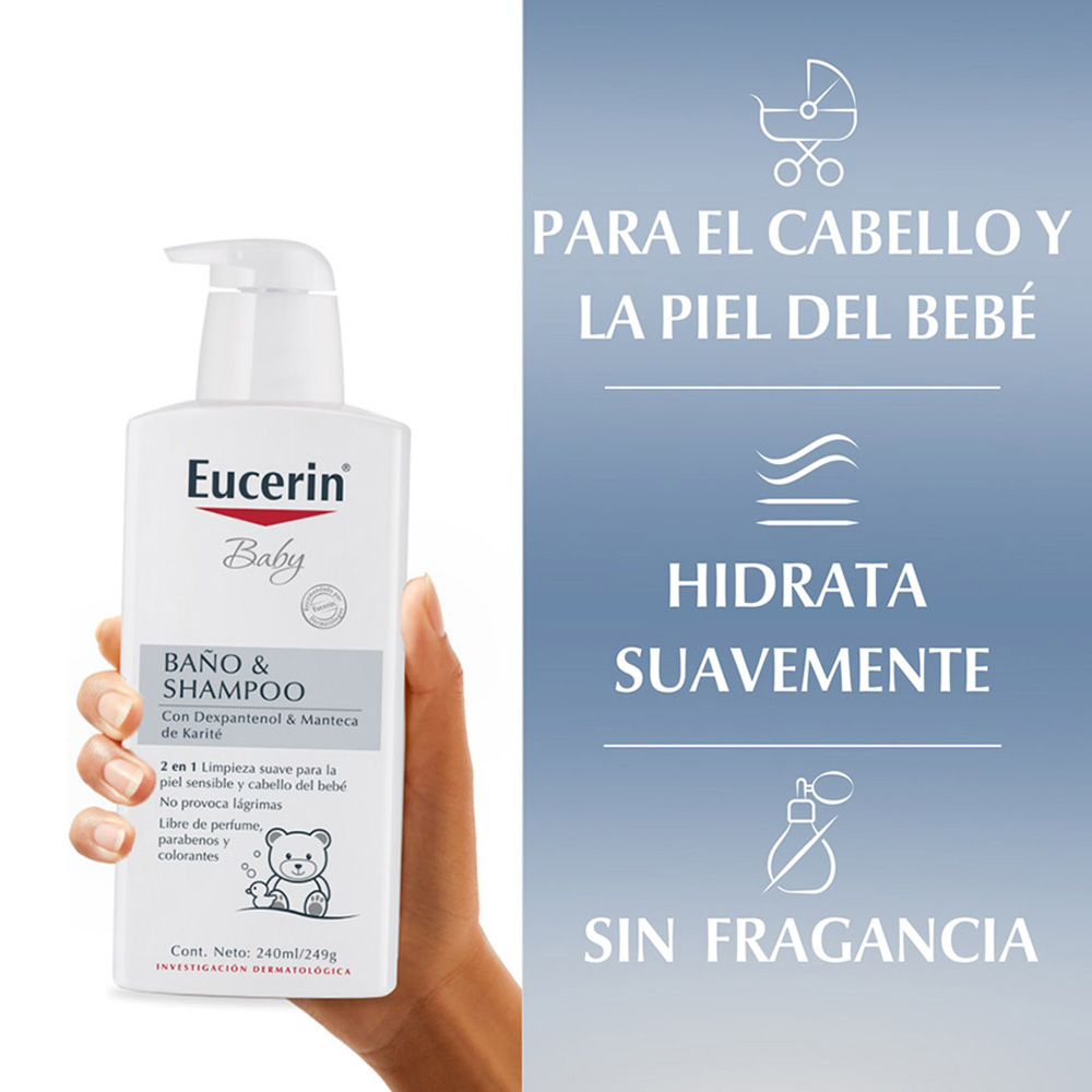 Eucerin baby baño y shampoo para piel sensible