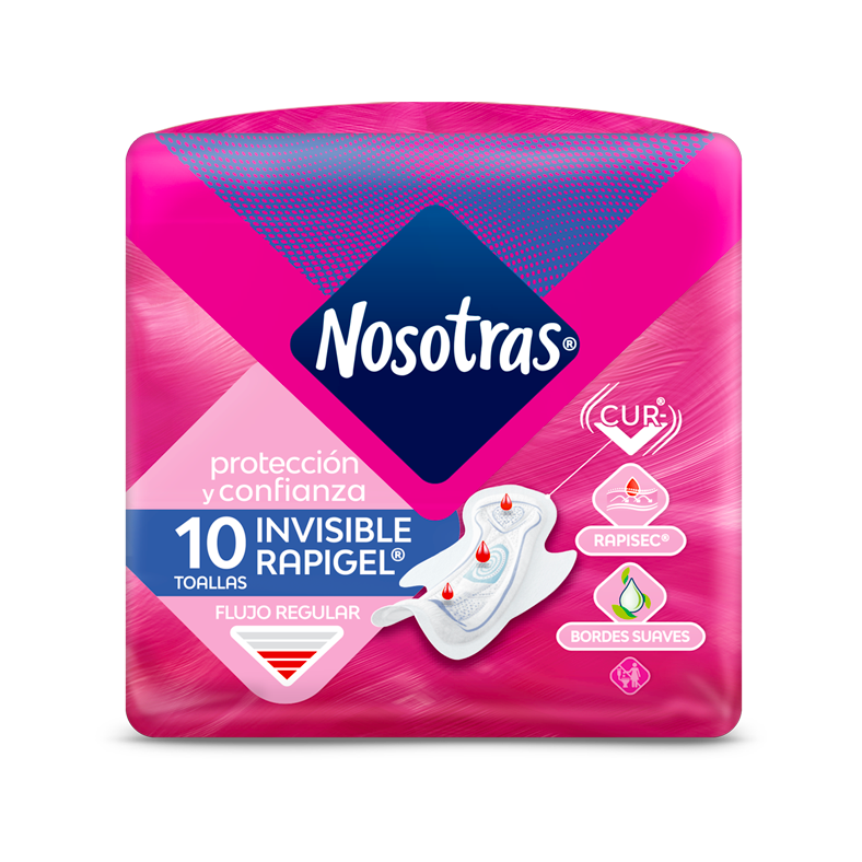 Toallas higiénicas Nosotras Invisible Rapigel