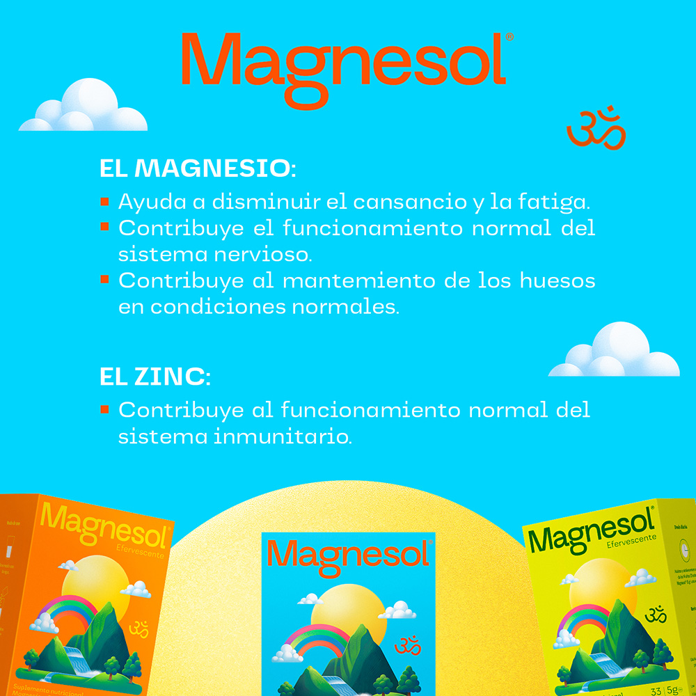 Magnesol Polvo Efervescente Sobres Naranja