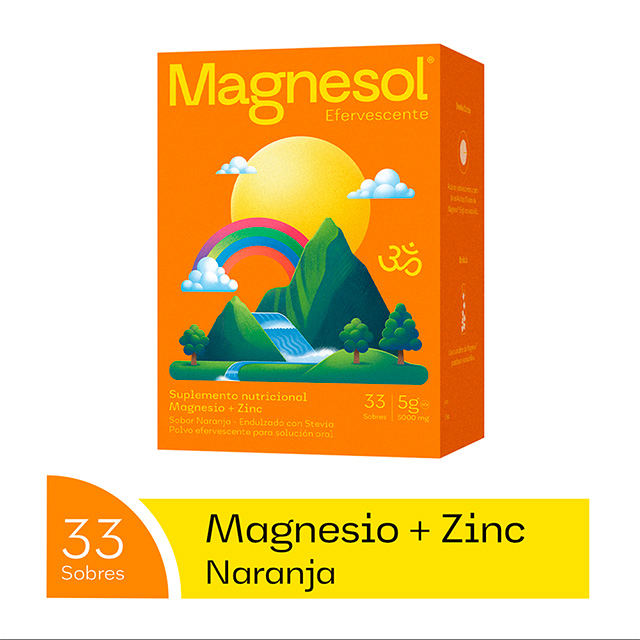 Magnesol Polvo Efervescente Sobres Naranja
