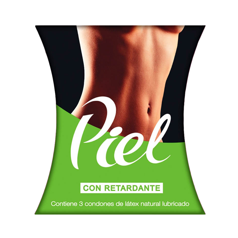 Piel preservativo con retardante caja x3und.