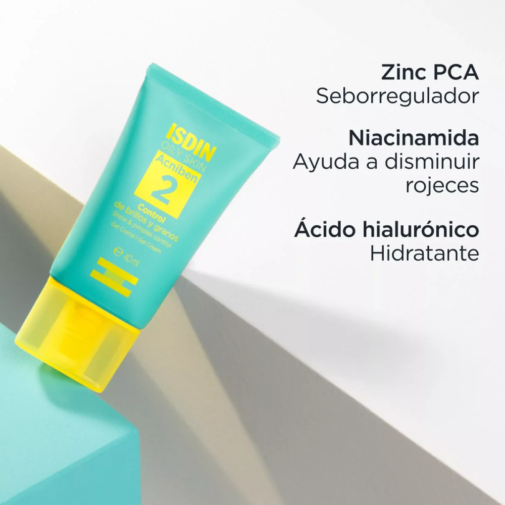 Acniben Control de Brillos y Granos Isdin Teen Skin Gel Crema tubo x40ml.