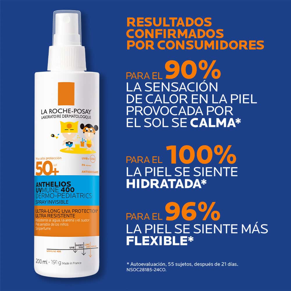 Protector Solar La Roche Posay Corporal Anthelios Spray Dermopediátrico FPS 50+ Frasco x200ml. Protector Solar La Roche Posay Corporal Anthelios Spray Dermopediátrico FPS 50+ Frasco x200ml.