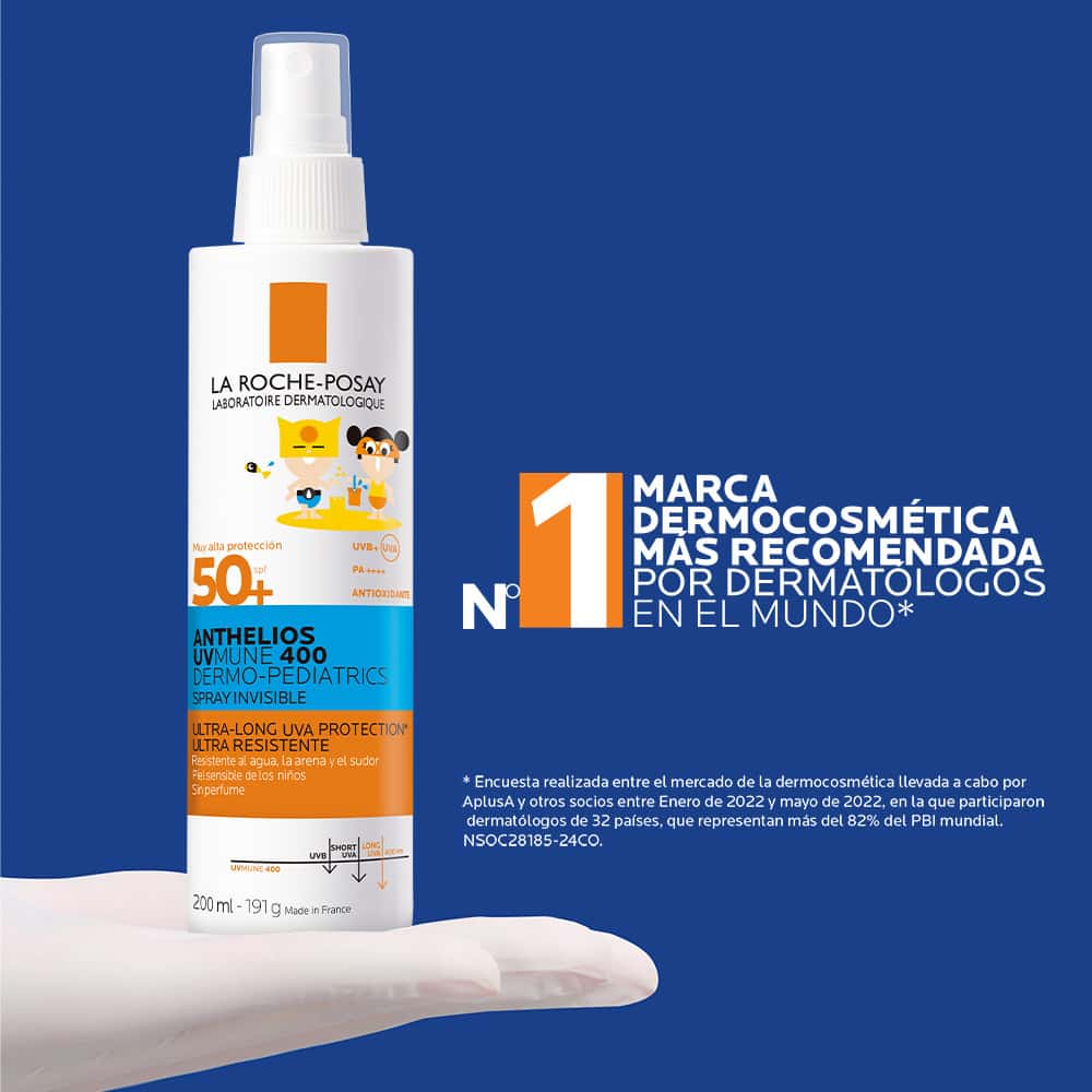 Protector Solar La Roche Posay Corporal Anthelios Spray Dermopediátrico FPS 50+ Frasco x200ml. Protector Solar La Roche Posay Corporal Anthelios Spray Dermopediátrico FPS 50+ Frasco x200ml.